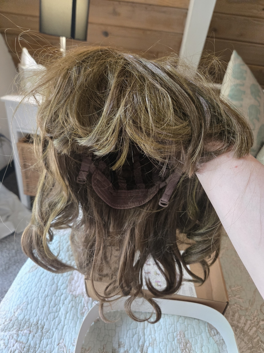 3 For $15 Ribbitgoo Chestnut Brown Layered Women's Wig with Honey Highlights